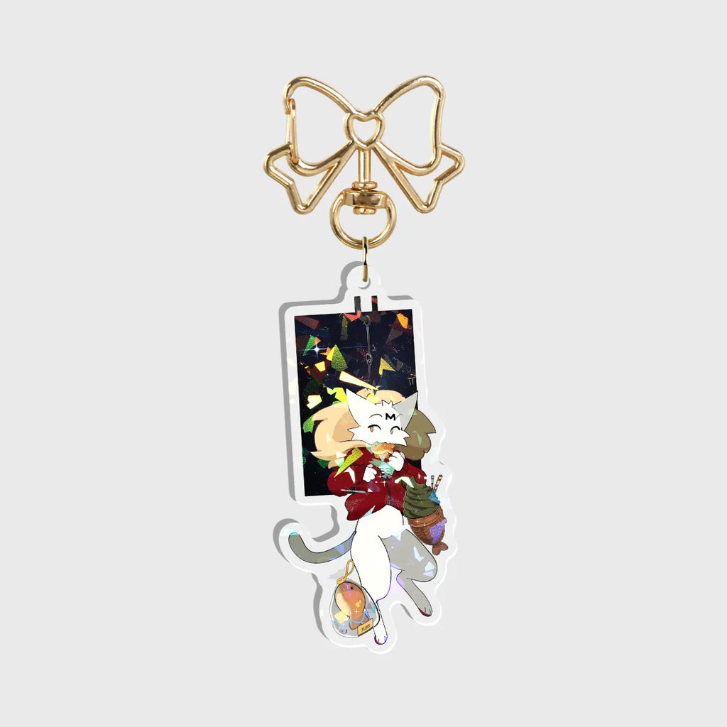 Furry, Cat Mis, Holographic Keychain