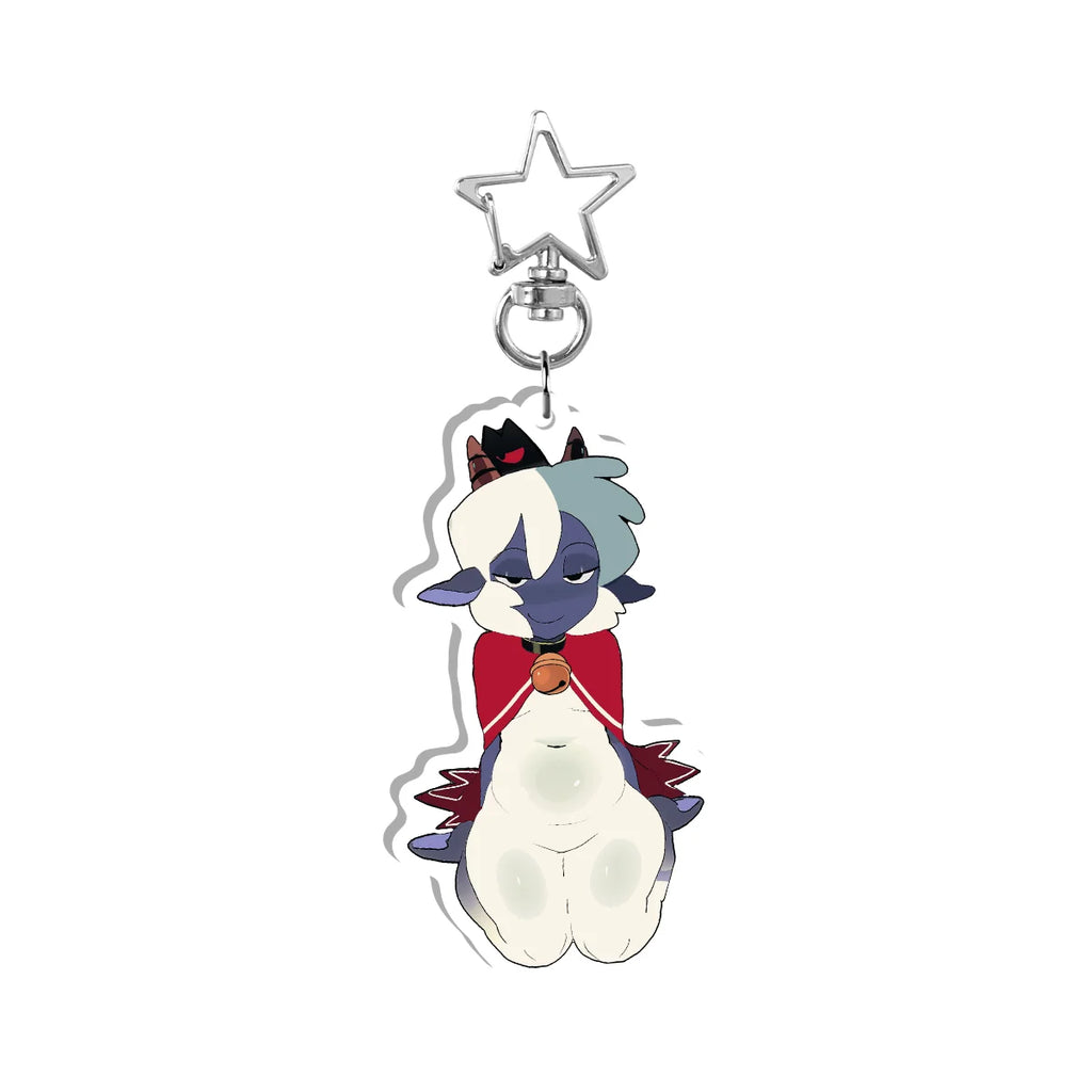 Cult Of The Lamb, Furry Lamb On Their Knees Holographic Keychain Cotl