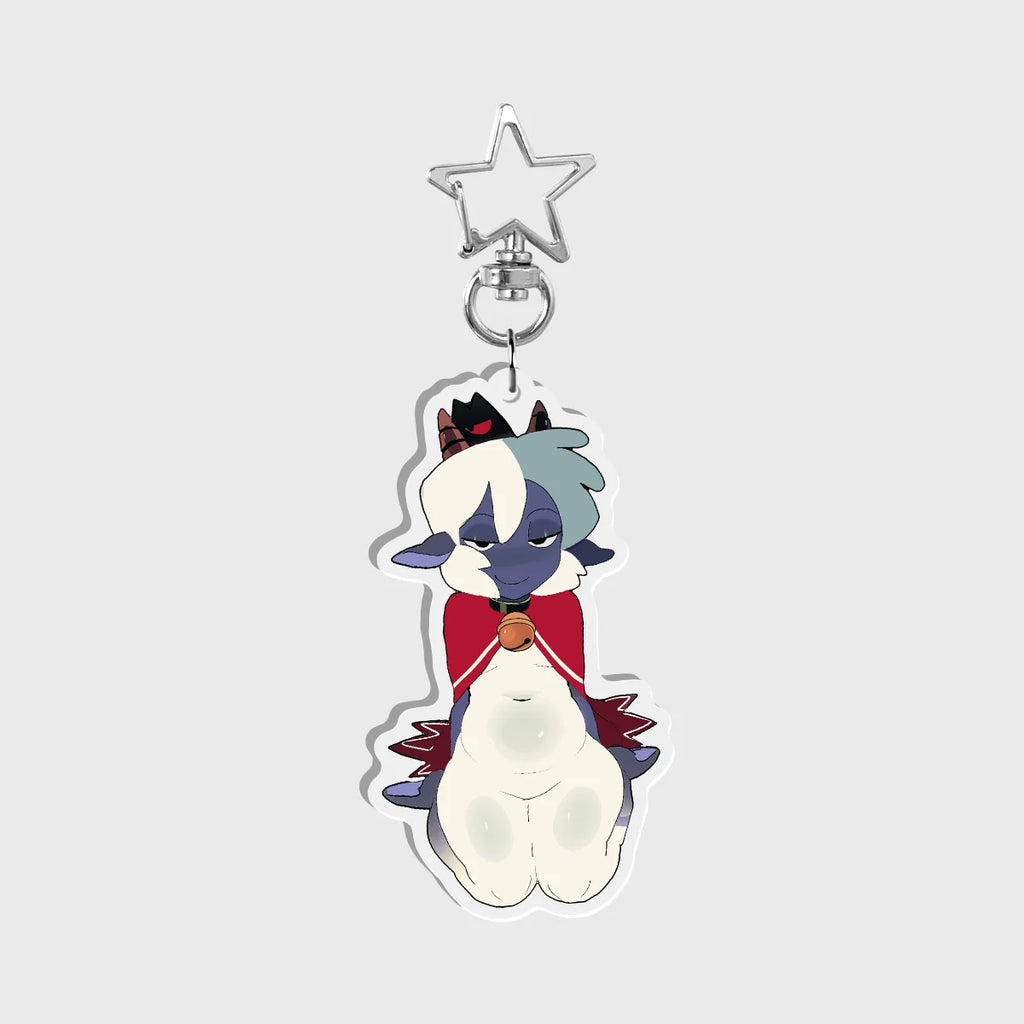 Cult Of The Lamb, Furry Lamb On Their Knees Holographic Keychain Cotl