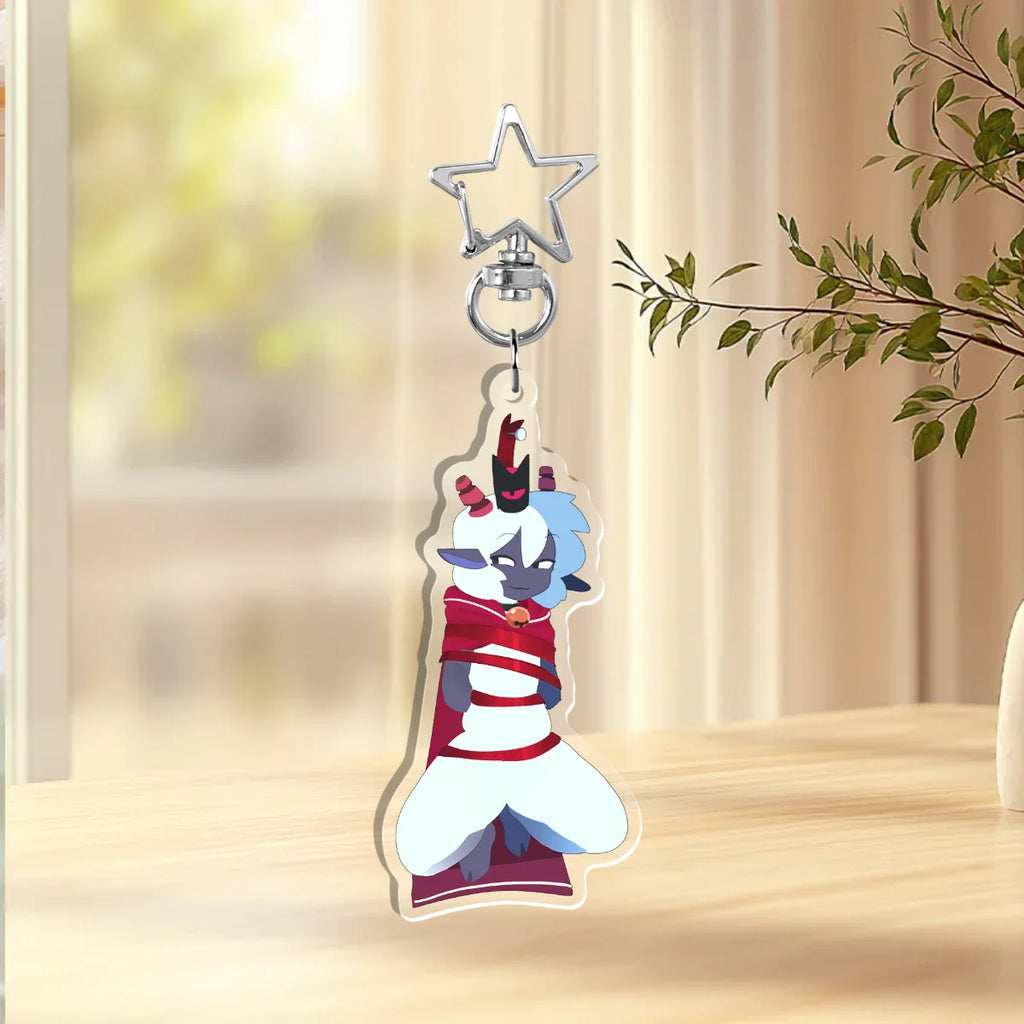 Cult Of The Lamb, Furry Lamb Holographic Keychain, Cotl