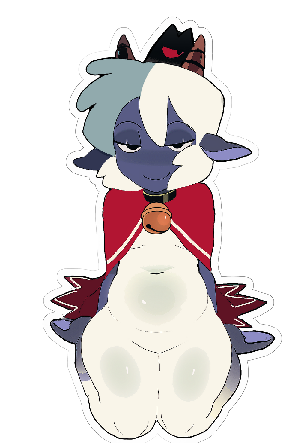 Lamb, Furry, Vinyl, Holographic Stickers
