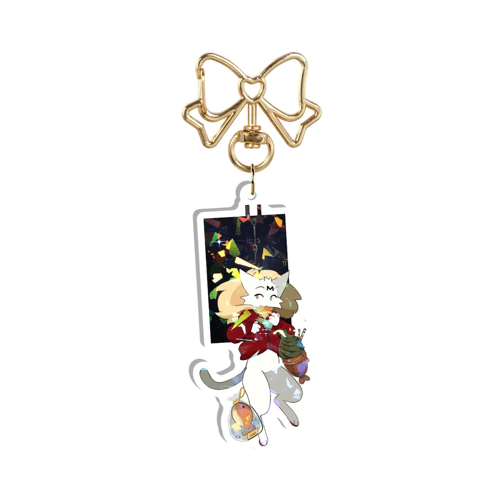 Furry, Cat Mis, Holographic Keychain