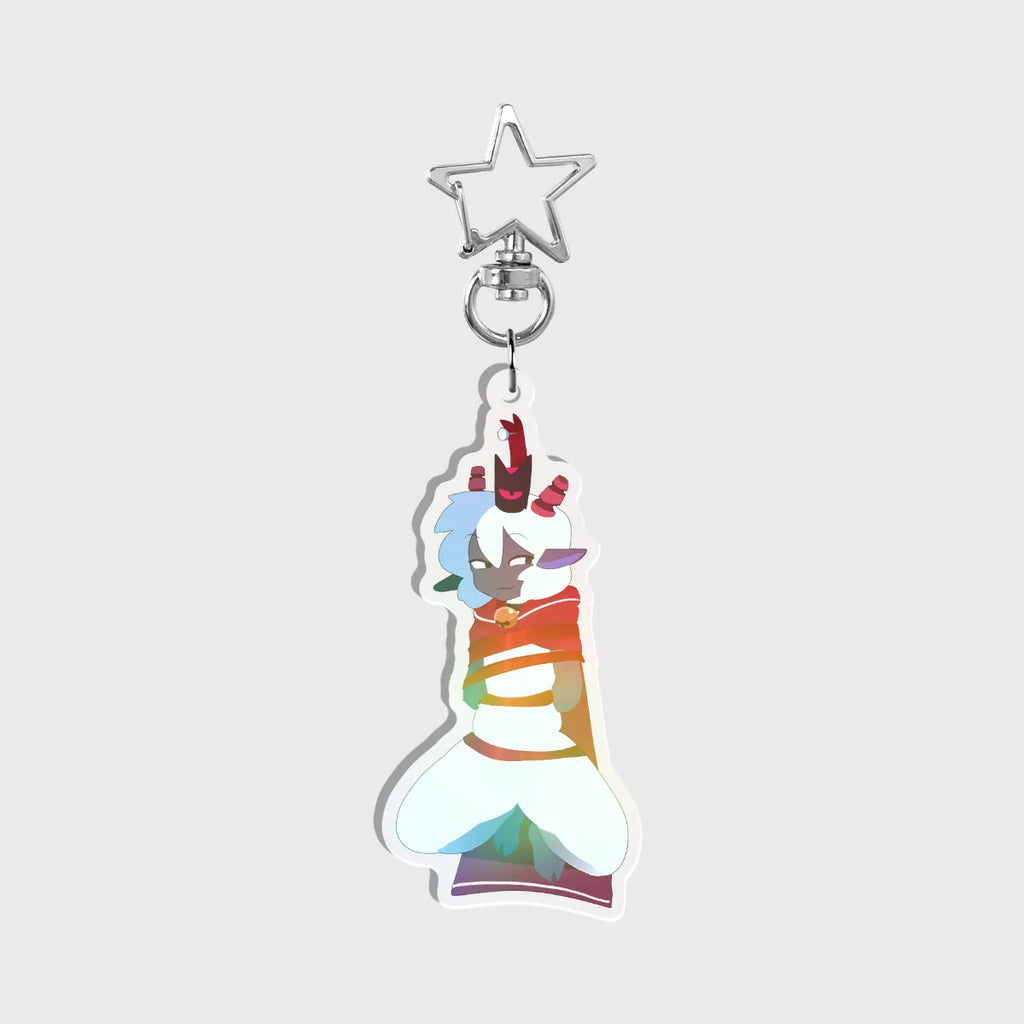 Cult Of The Lamb, Furry Lamb Holographic Keychain, Cotl