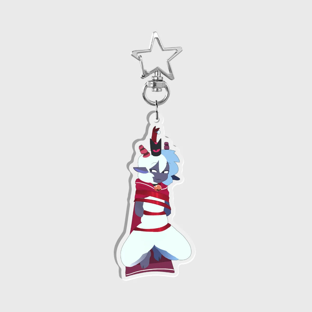 Cult Of The Lamb, Furry Lamb Holographic Keychain, Cotl
