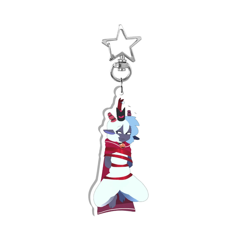 Cult Of The Lamb, Furry Lamb Holographic Keychain, Cotl