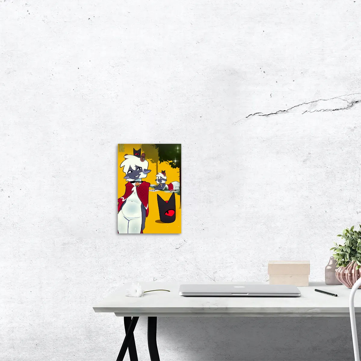 Furry Lamb Holographic Poster By Kittem4