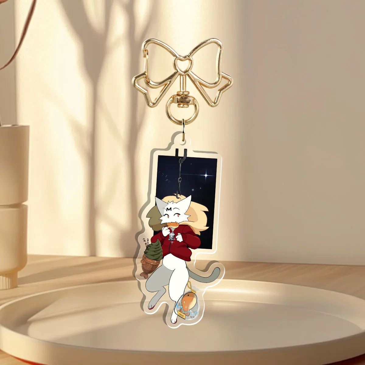 Furry, Cat Mis, Holographic Keychain