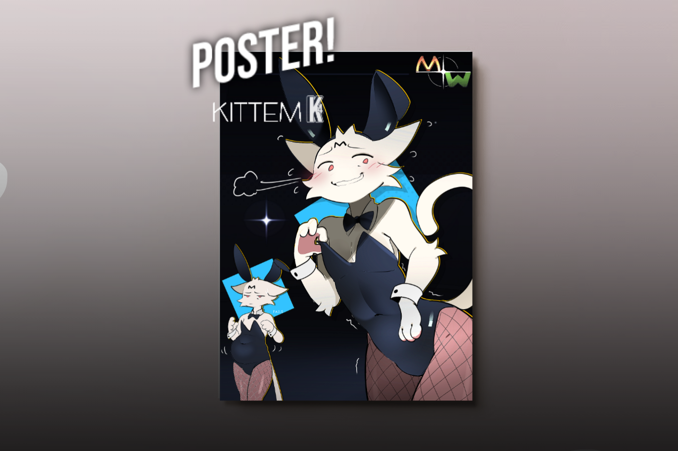 Furry, Cat Mis, Holographic Poster